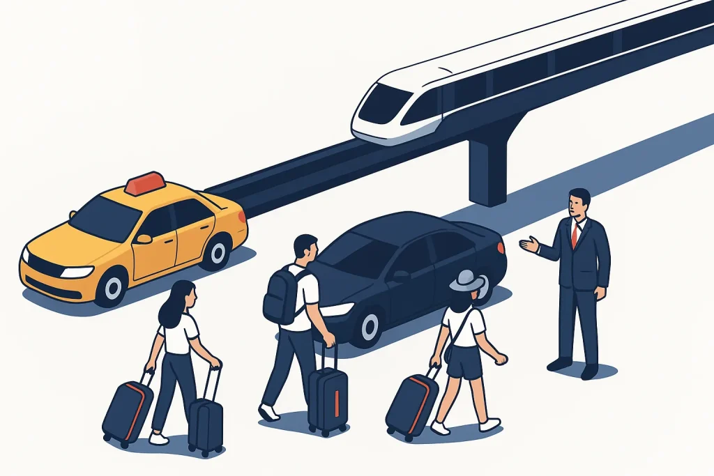 Las Vegas transportation guide illustration